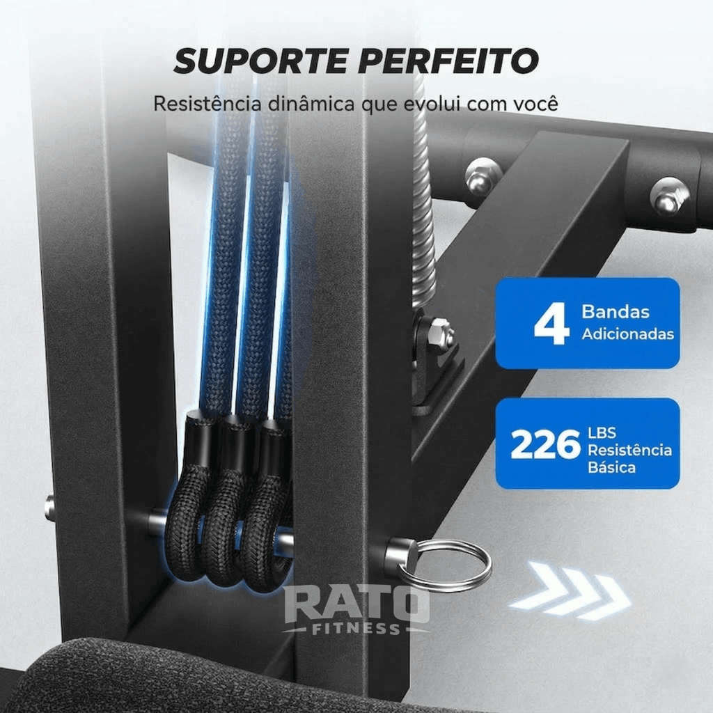Aparelho Compacto de Agachamento Multifuncional 3 em 1 para Pernas e Glúteos - Preto - Imagem 6