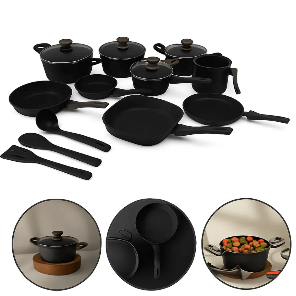 Cozinha dos Sonhos 9 peças Revestimento Cerâmico Premium Indução - Bege - Imagem 2
