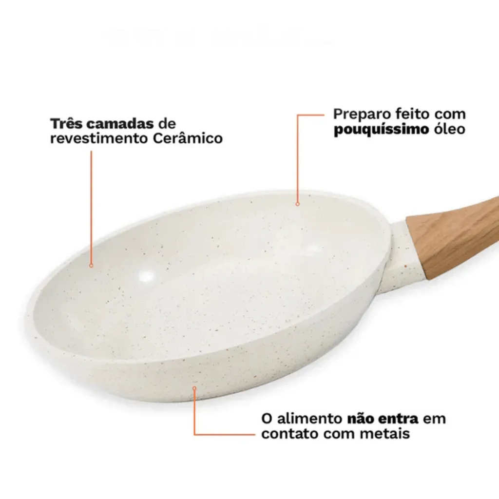 Cozinha dos Sonhos 9 peças Revestimento Cerâmico Premium Indução - Bege - Imagem 9