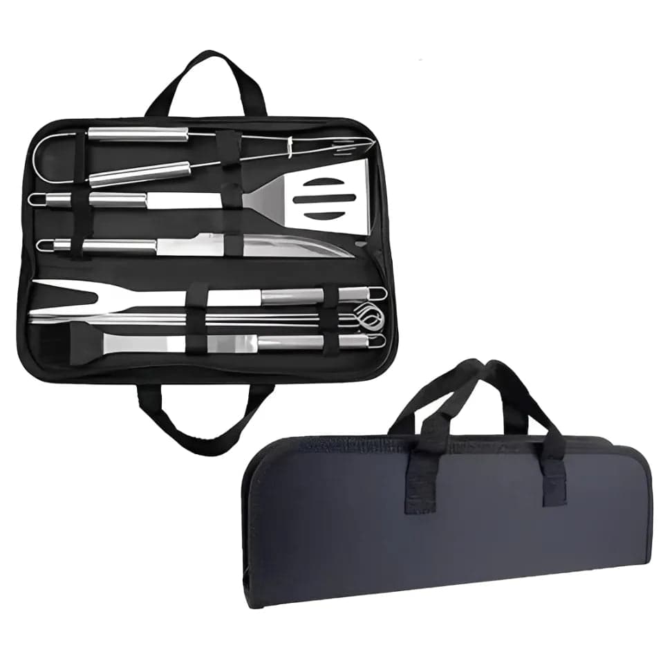 Kit Churrasco Com 9 Peças + Estojo - Rei da Brasa