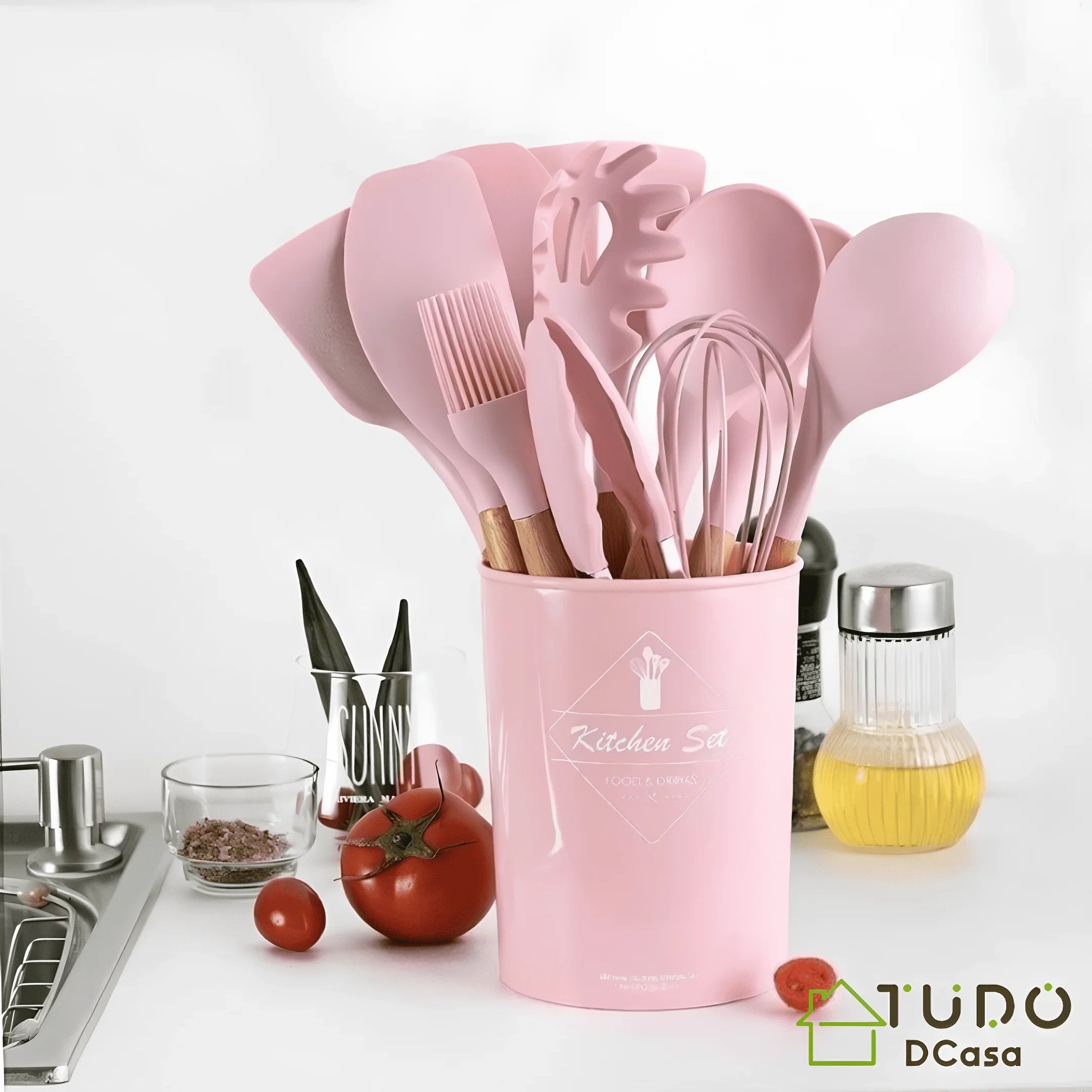 Kit c/12 Peças Utensílios De Cozinha - 12 peças · Vermelho - Imagem 4