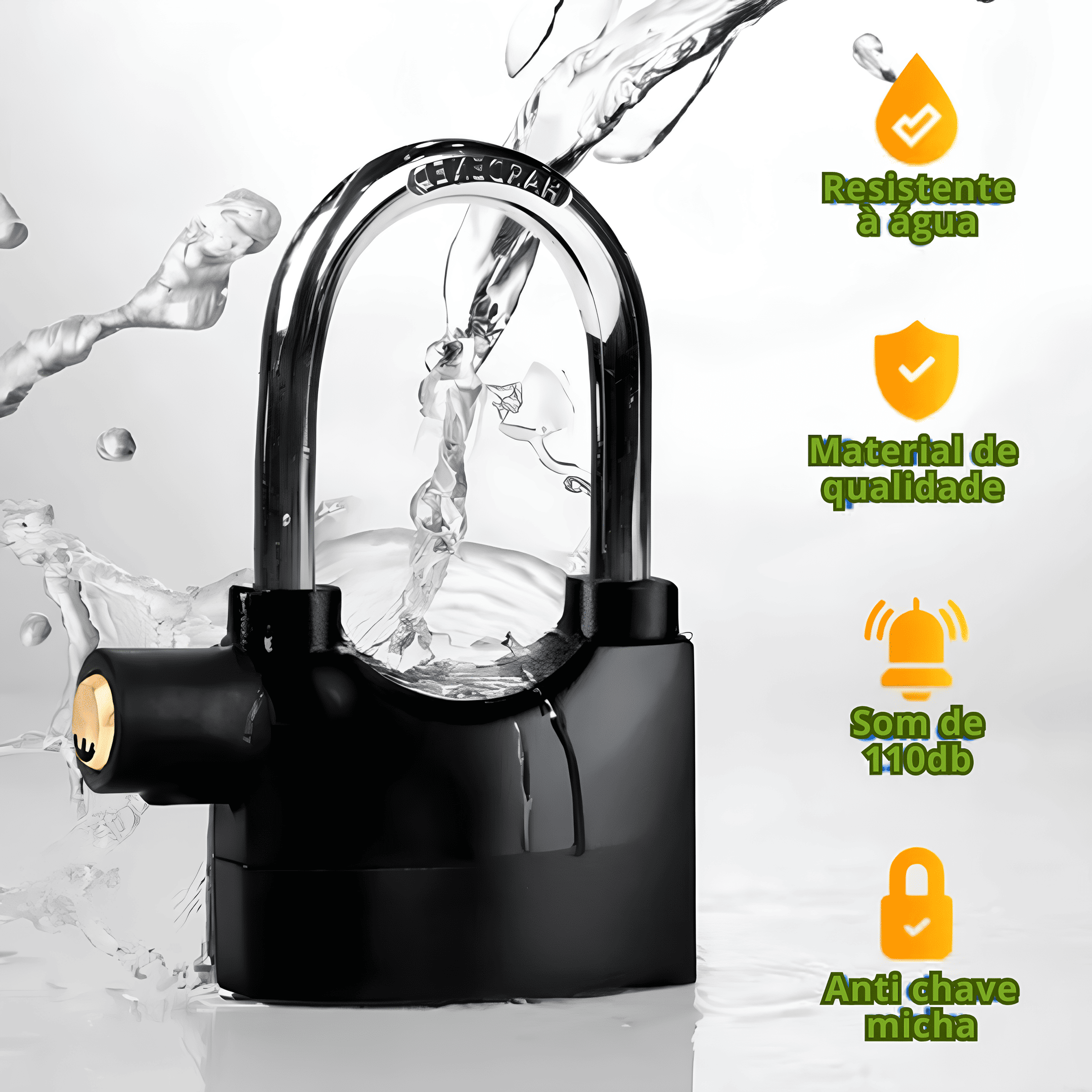 Cadeado Com Alarme Antifurto