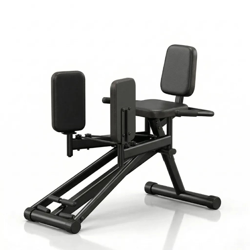 Máquina de Glúteos Abdutora Compacta Ajustável - Preto Vermelho - Imagem 10