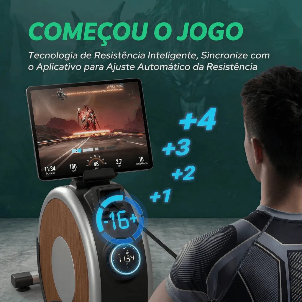 Remo Inteligente Profissional para Treino Completo em Casa - Com tela - Imagem 9