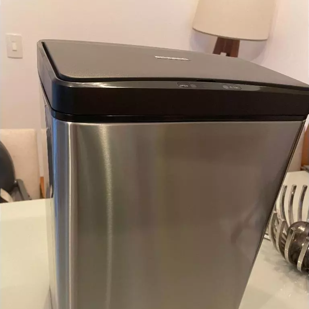 Lixeira Automática Inteligente com Sensor de Movimento - Quadrada · Inox · 50L - Imagem 5