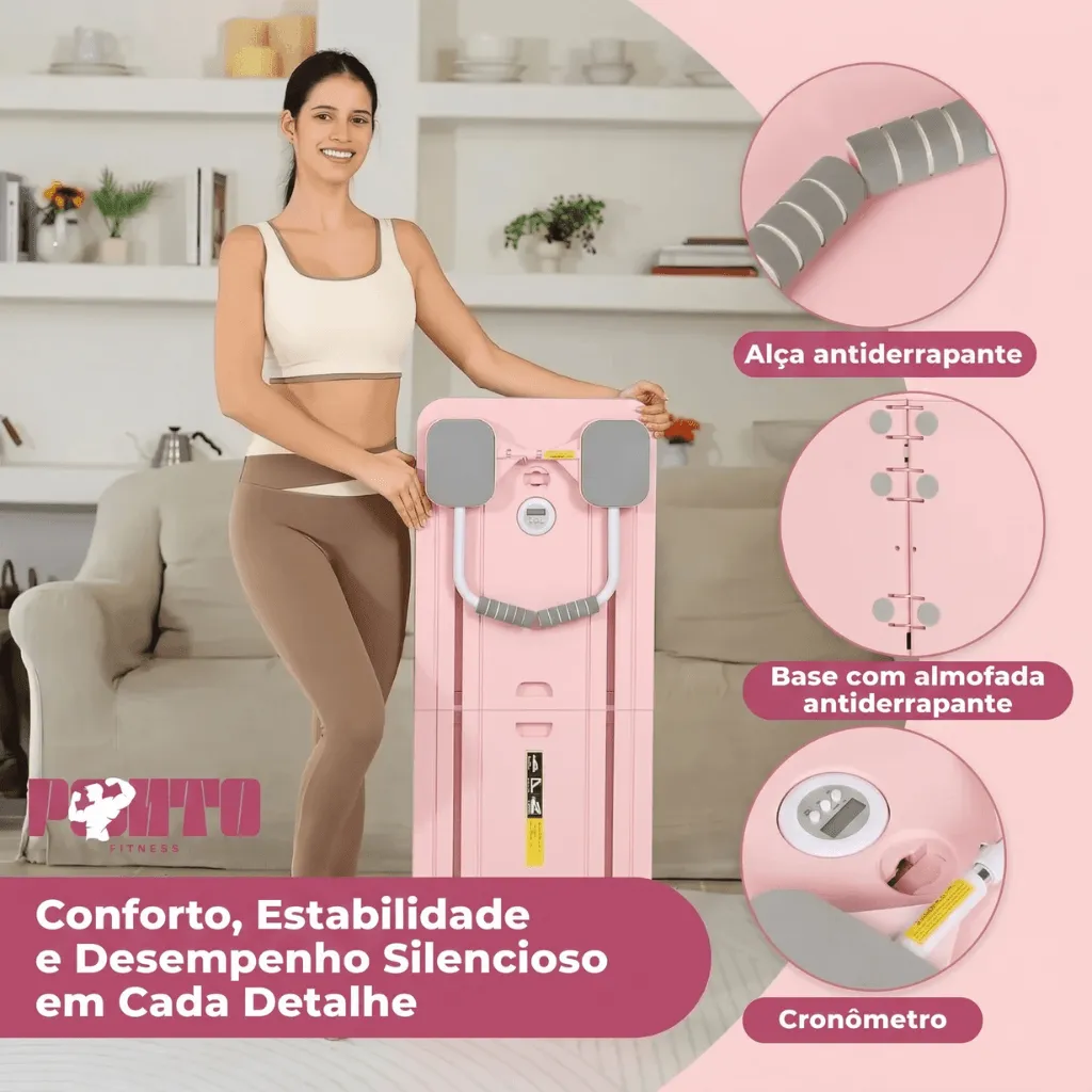 Kit Pilates 8 em 1 Dobrável para Treino Abdominal Core Braços e Pernas