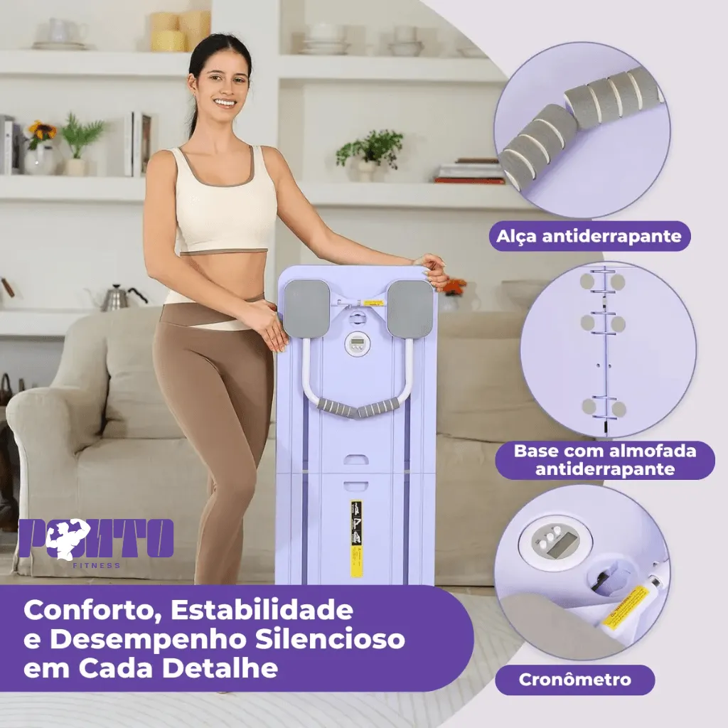 Kit Pilates 8 em 1 Dobrável para Treino Abdominal Core Braços e Pernas - Rosa - Imagem 8