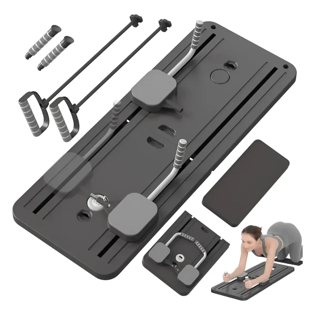 Kit Pilates 8 em 1 Dobrável para Treino Abdominal Core Braços e Pernas - Rosa - Imagem 13