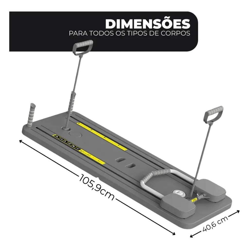 Kit Pilates 8 em 1 Dobrável para Treino Abdominal Core Braços e Pernas - Rosa - Imagem 19