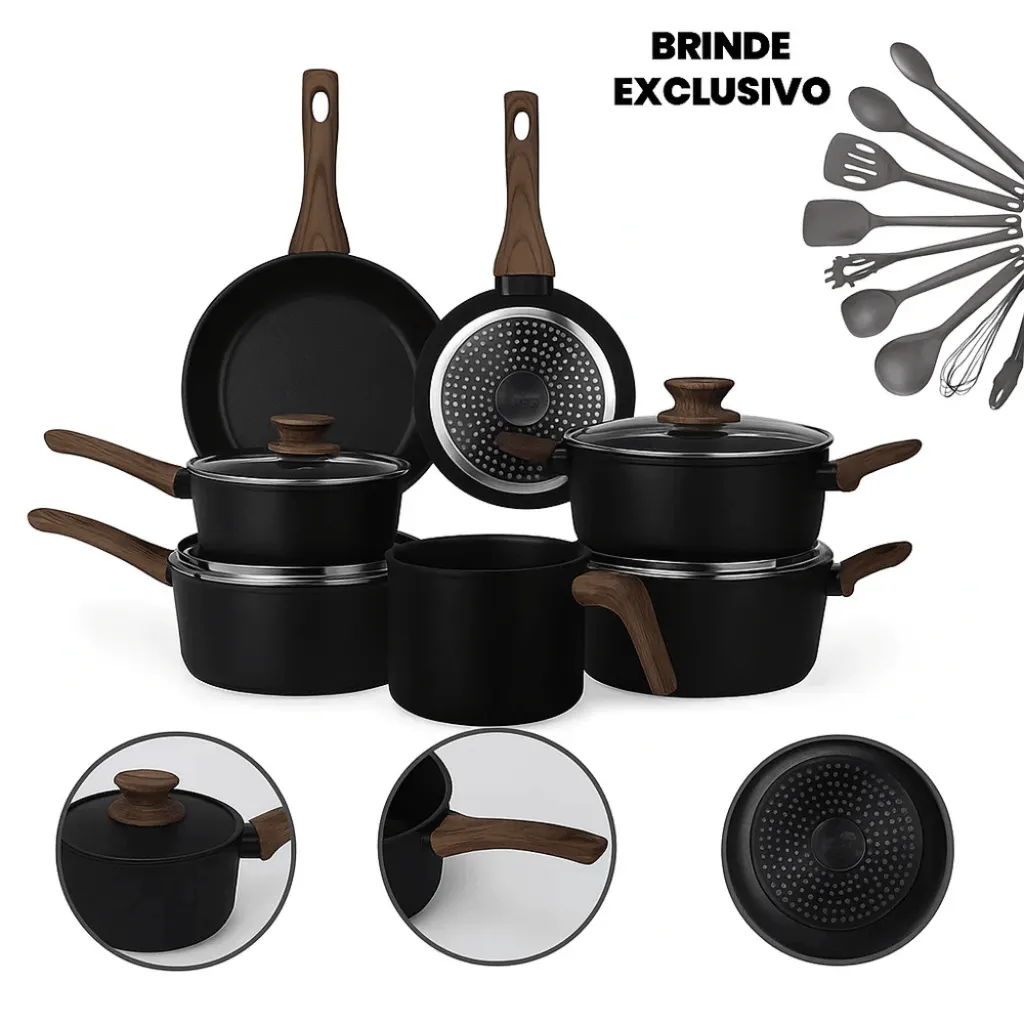 Cozinha dos Sonhos Revestimento Cerâmico Premium Indução - 5 peças · Bege - Imagem 5