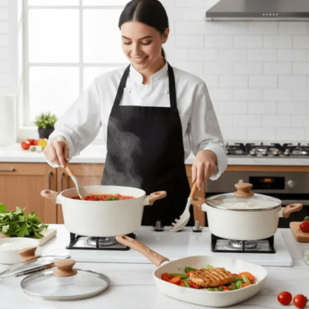Cozinha dos Sonhos Revestimento Cerâmico Premium Indução - 5 peças · Bege - Imagem 12