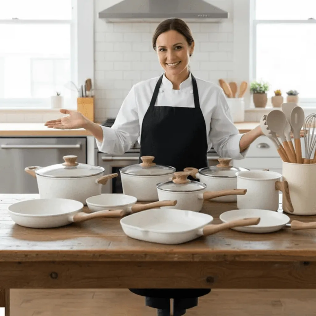 Cozinha dos Sonhos Revestimento Cerâmico Premium Indução - 5 peças · Bege - Imagem 15
