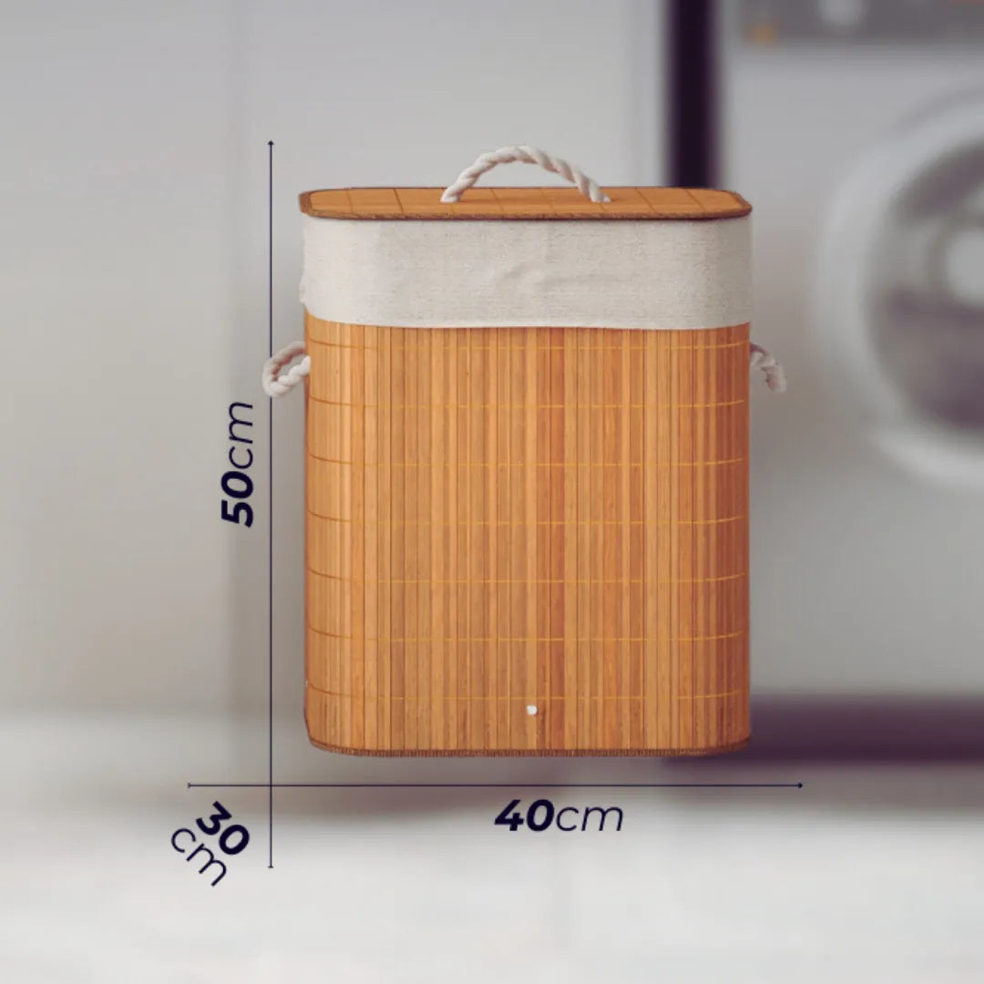 Cesto De Roupa Suja - Linha Eco Bambu - 30 litros - Imagem 6