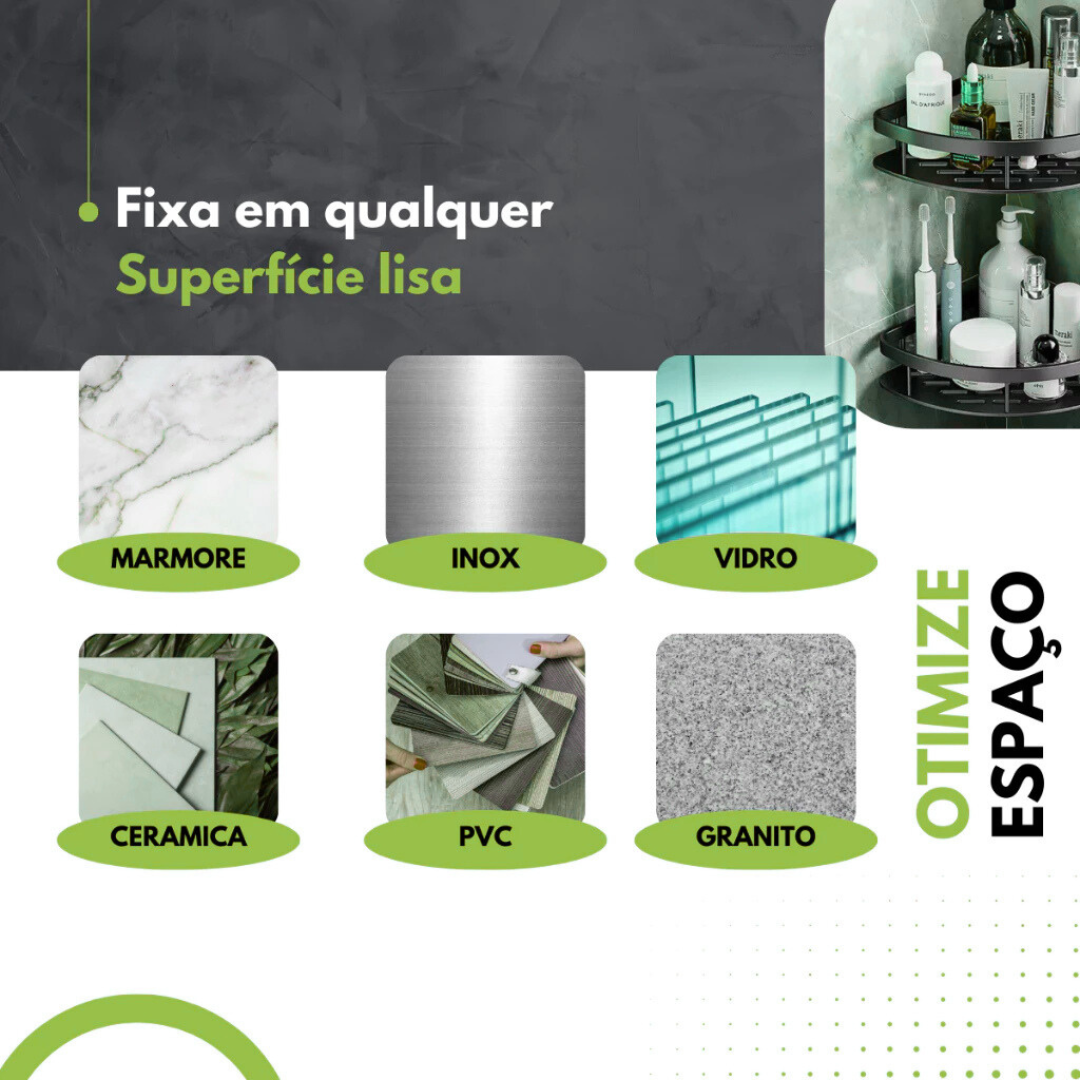 kit 2 Cantoneiras Porta Shampoo Sem Furo Em Alumínio - Kit 2 Cantoneiras - Imagem 3