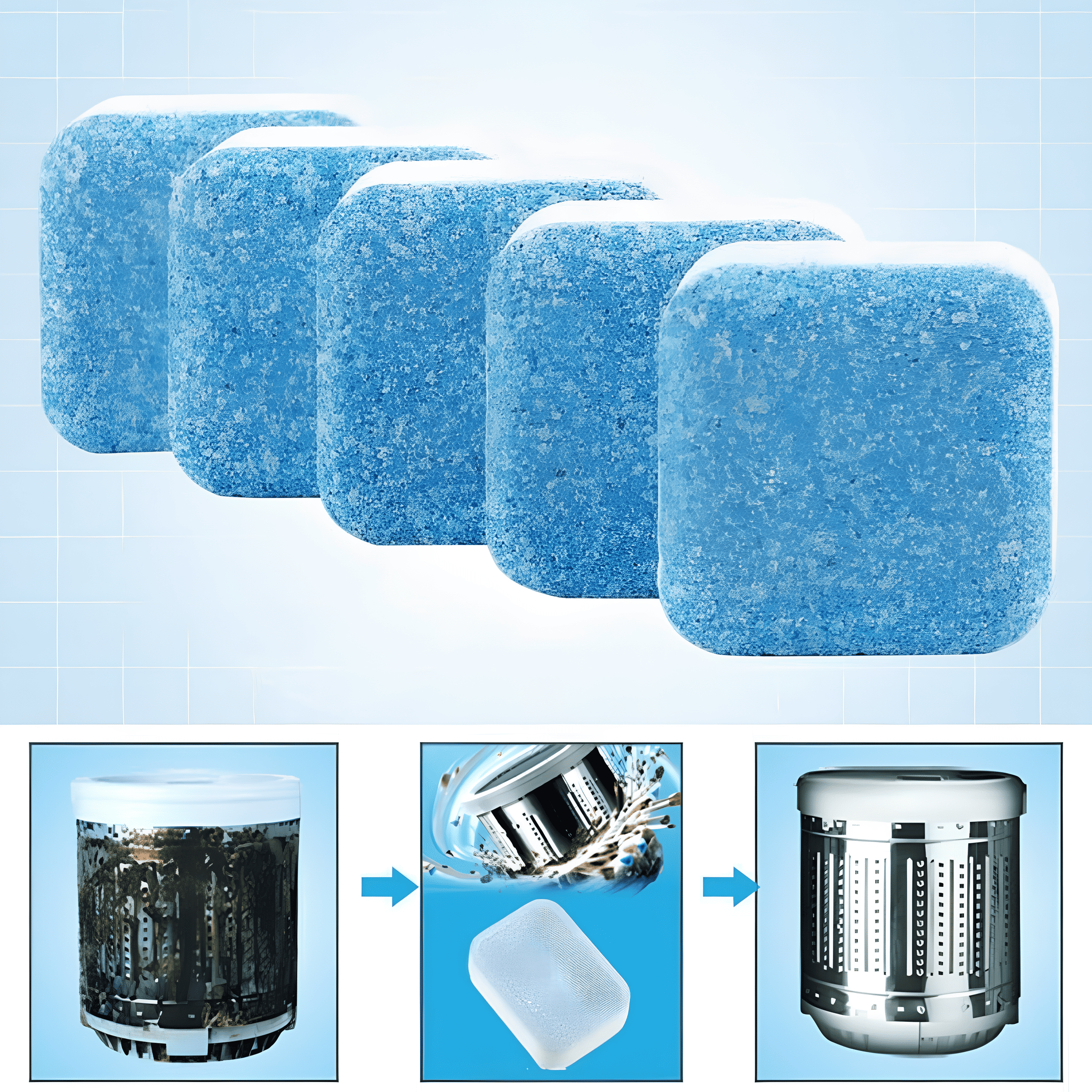 Pastilhas de Limpeza e Higienização para Maquina de Lavar - LavaClean Pro - Kit 12 Unidades - Imagem 3