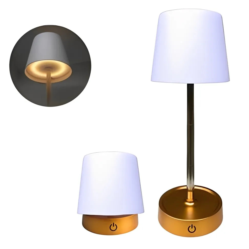 Abajur LED Recarregável Retrátil - Lúmine - Dourado · 1 unidade - Imagem 8