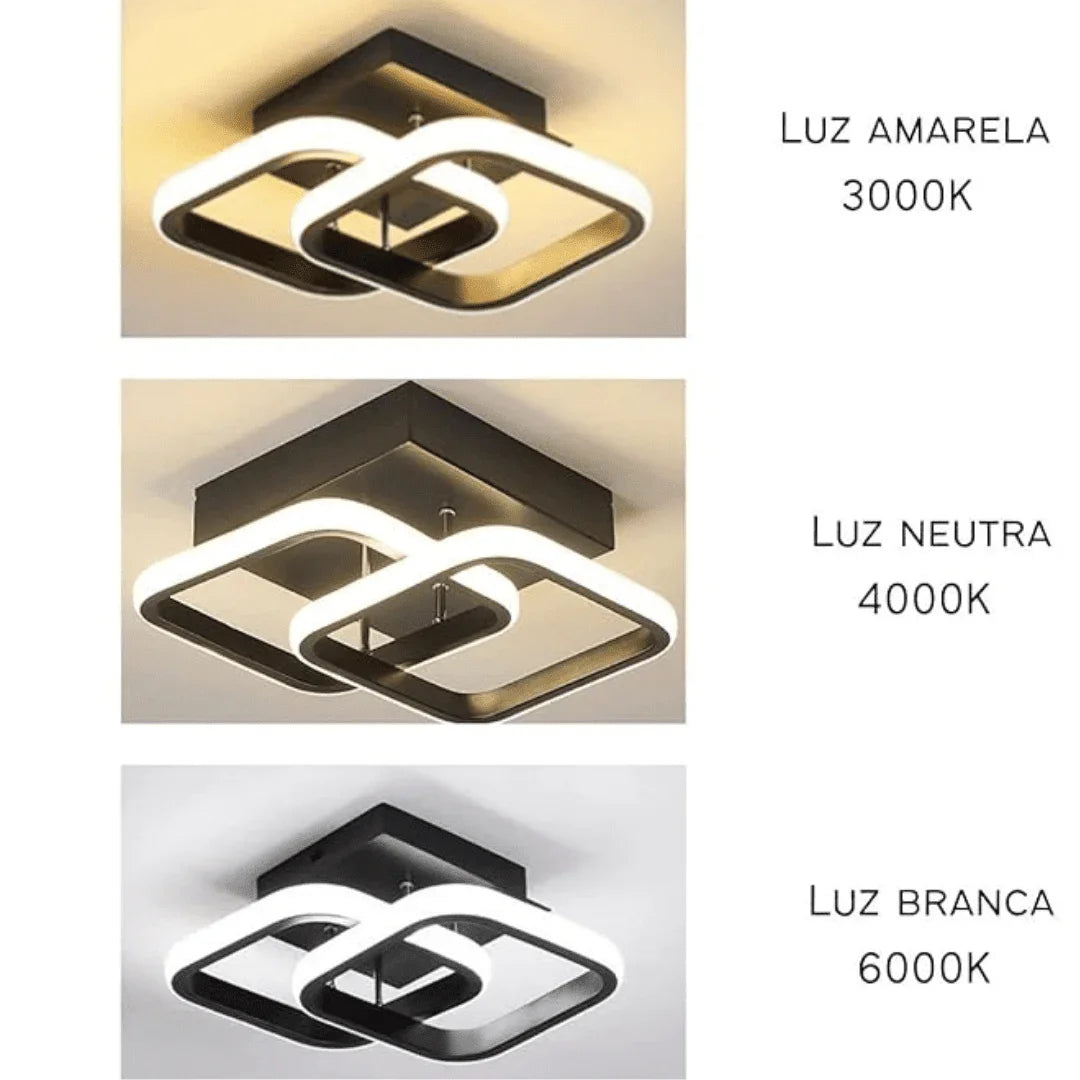 Luminária Led Minimalista Quadrada - P (20 cm) · Branca - Imagem 6
