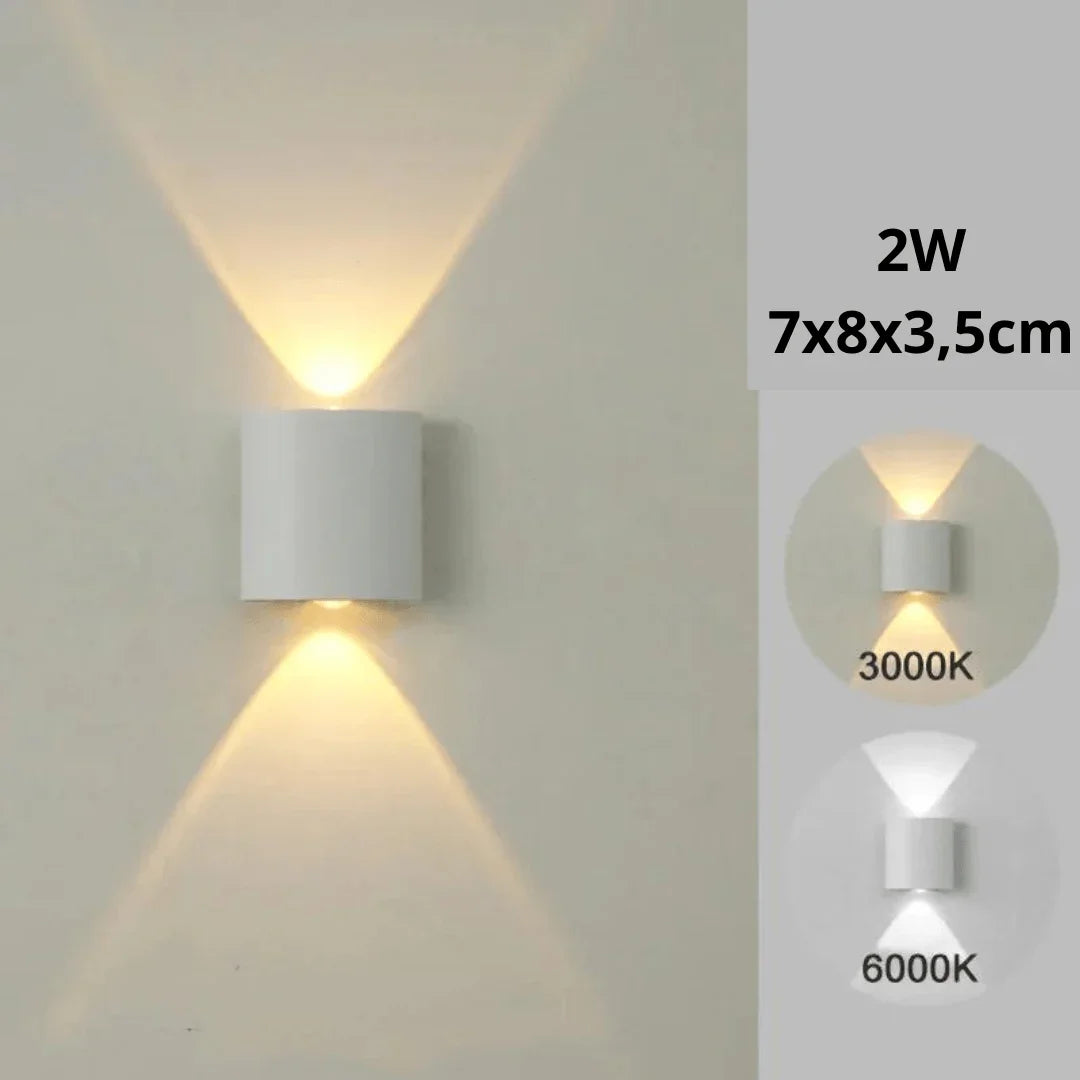 Luminária Arandela de Parede em Led - Preto 8W / Amarela (3500K) - Imagem 5