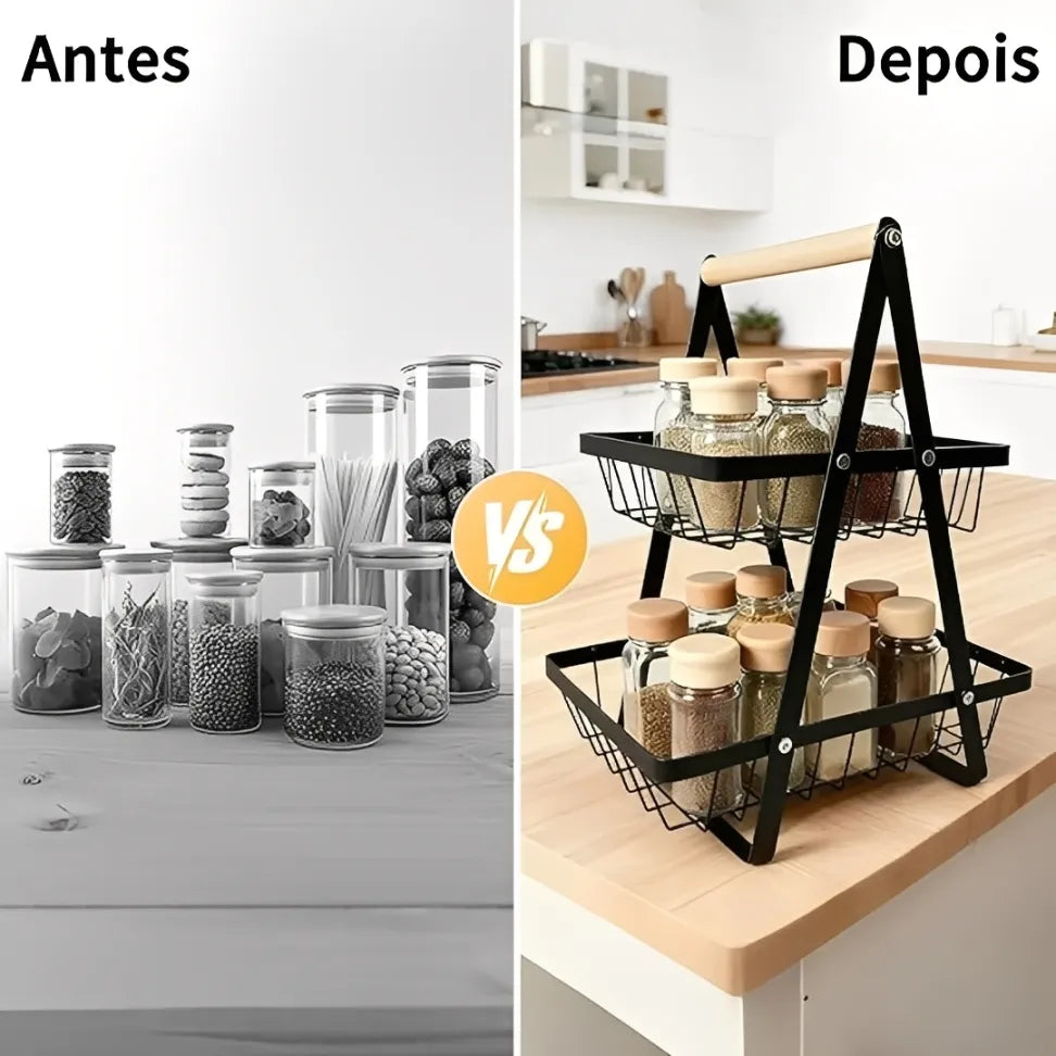 Fruteira De Mesa 2 e 3 Andares - Linha Gourmet - 2 Andares - Imagem 4
