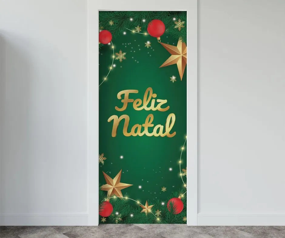 Capa Decorativa Natalina para Porta - Coleção Noite Feliz - Noel 1 · Pequena - Imagem 5