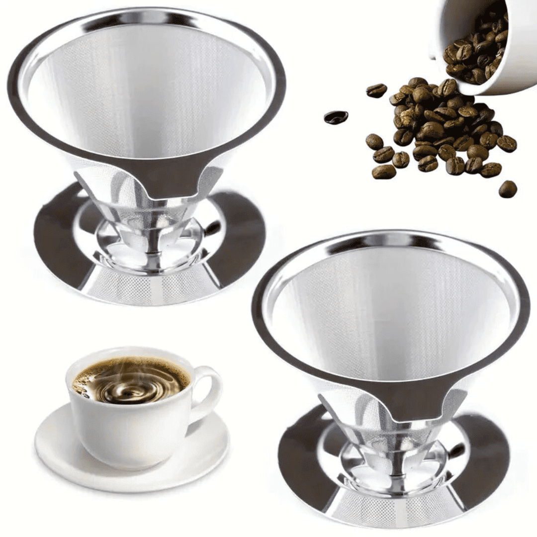 Filtro De Café Reutilizável De Inox - Prata · Tamanho 102 - Imagem 6