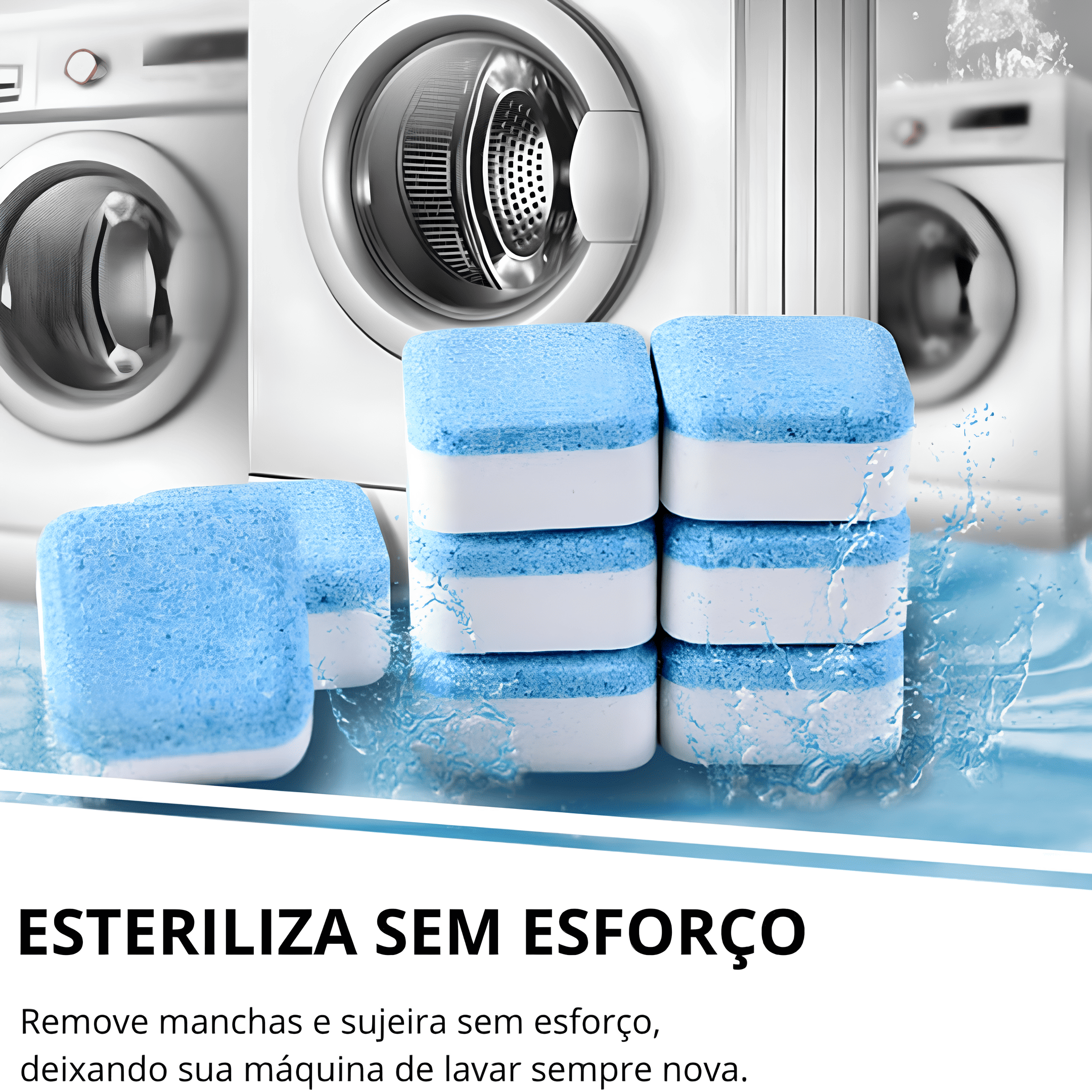 Pastilhas de Limpeza e Higienização para Maquina de Lavar - LavaClean Pro - Kit 12 Unidades - Imagem 5