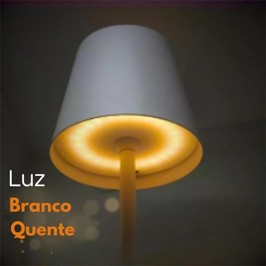 Abajur LED Recarregável Retrátil - Lúmine - Dourado · 1 unidade - Imagem 10