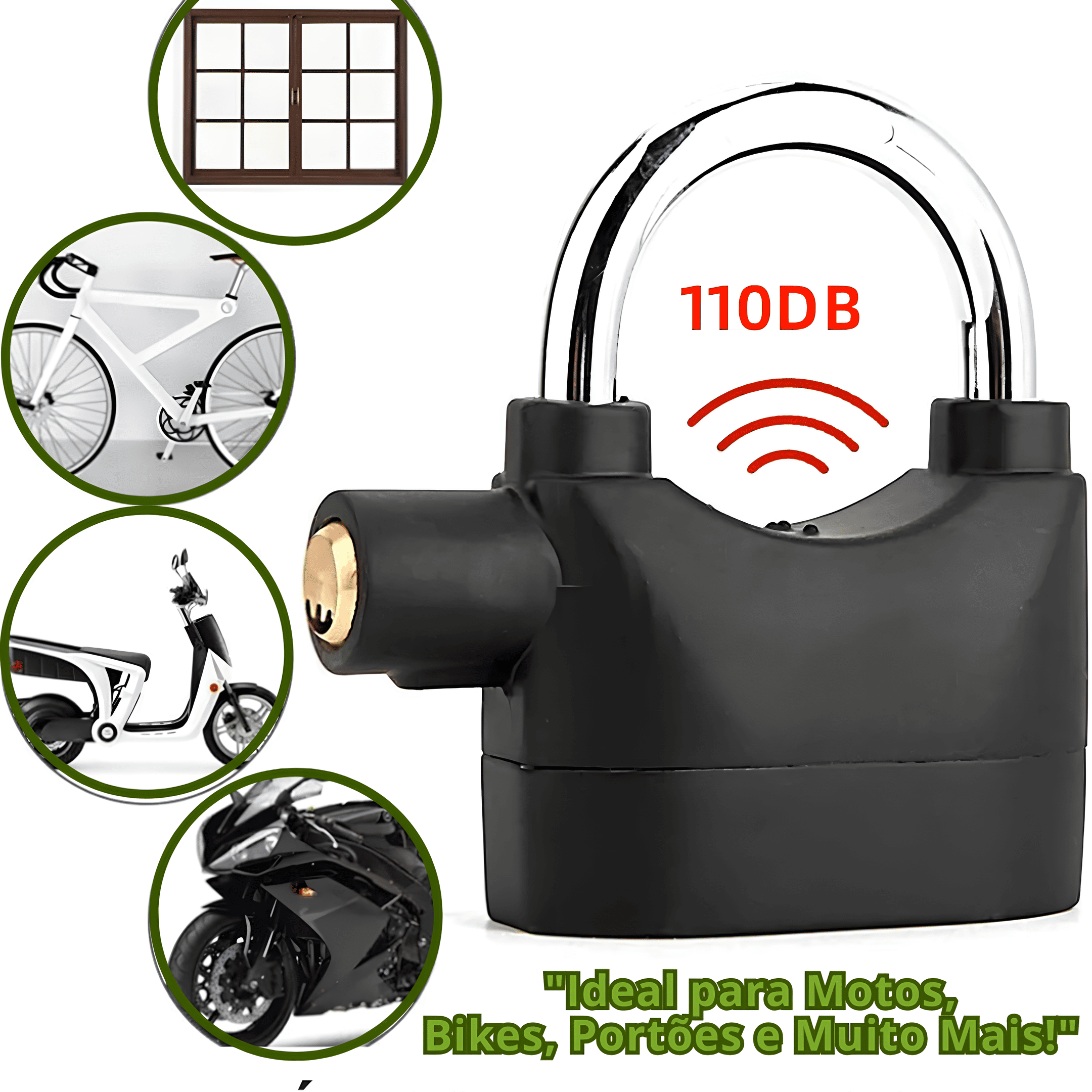 Cadeado Com Alarme Antifurto