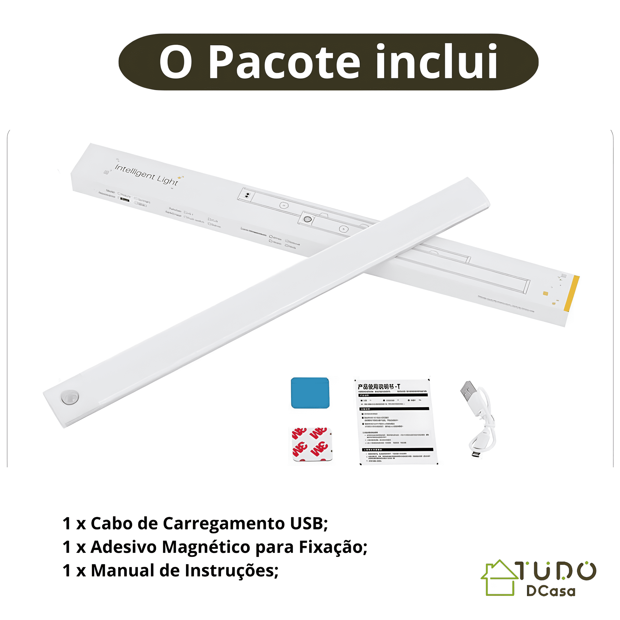 Luz Mágica Em Led Com Sensor De Movimento - 30 cm Branco Quente · 1 unidade - Imagem 6