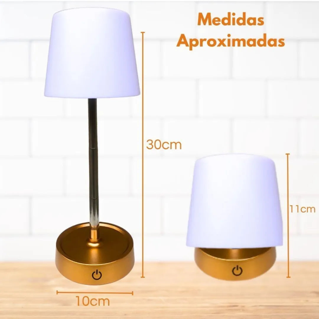 Abajur LED Recarregável Retrátil - Lúmine - Dourado · 1 unidade - Imagem 11