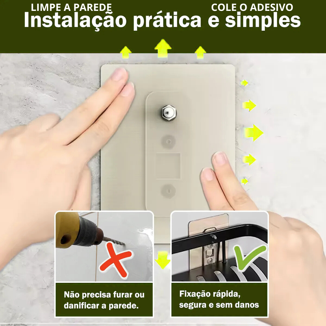kit 2 Cantoneiras Porta Shampoo Sem Furo Em Alumínio - Kit 2 Cantoneiras - Imagem 6