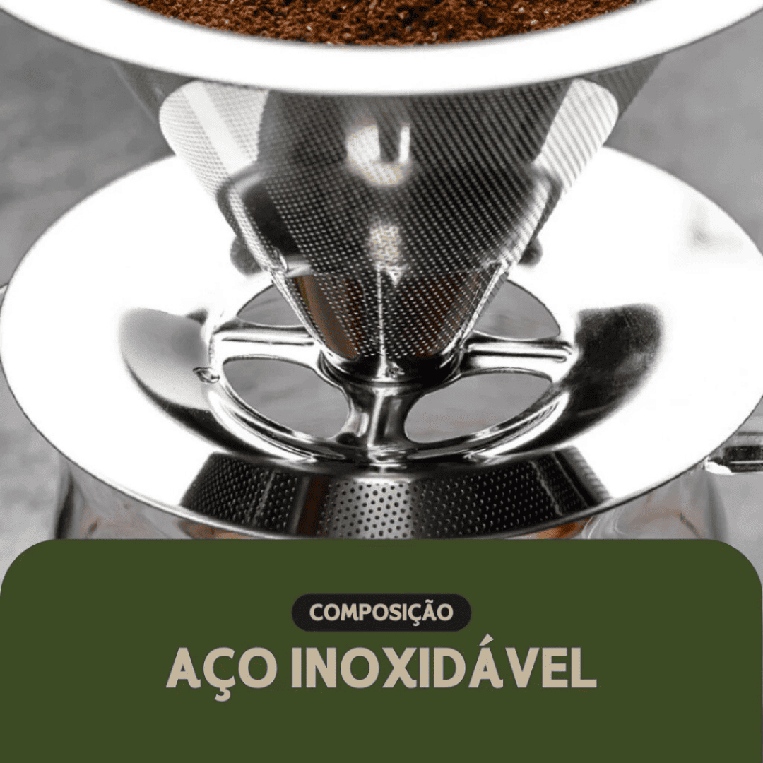 Filtro De Café Reutilizável De Inox - Prata · Tamanho 102 - Imagem 3