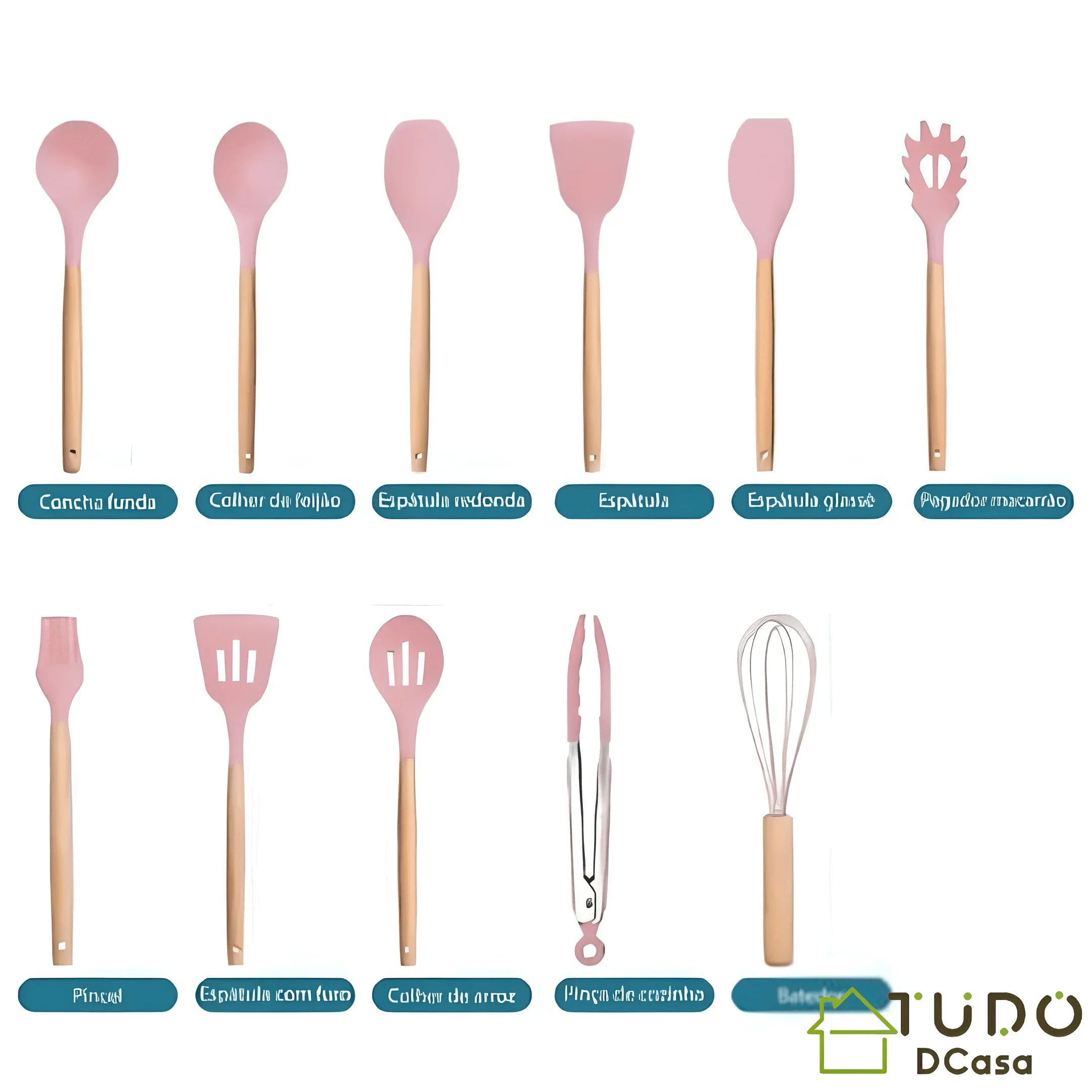 Kit c/12 Peças Utensílios De Cozinha - 12 peças · Vermelho - Imagem 7