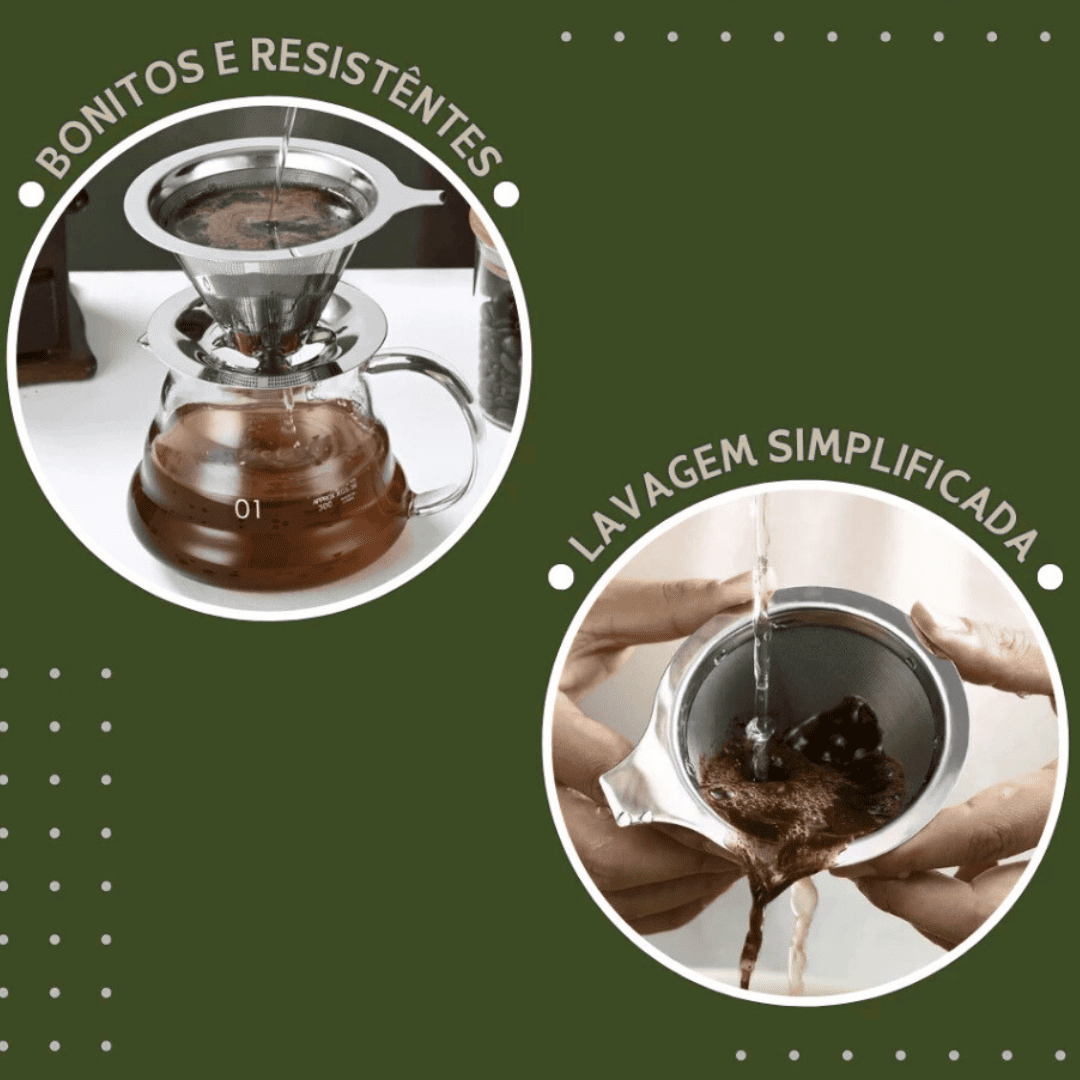 Filtro De Café Reutilizável De Inox - Prata · Tamanho 102 - Imagem 8