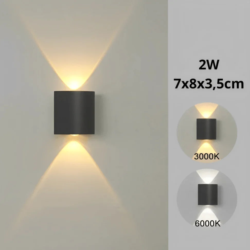 Luminária Arandela de Parede em Led - Preto 8W / Amarela (3500K) - Imagem 6