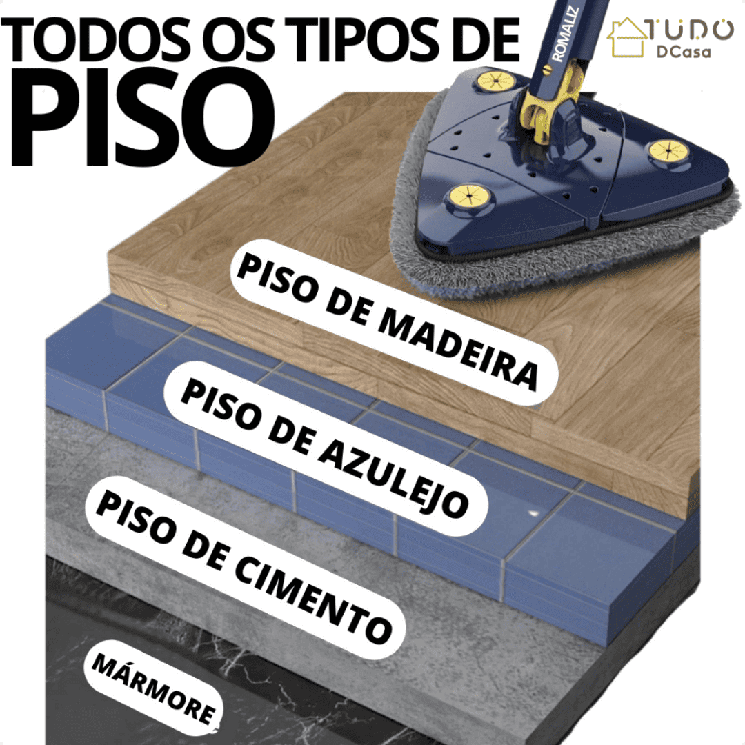 Mop Triangular Premium 360º - Mop + 2 panos - Imagem 4
