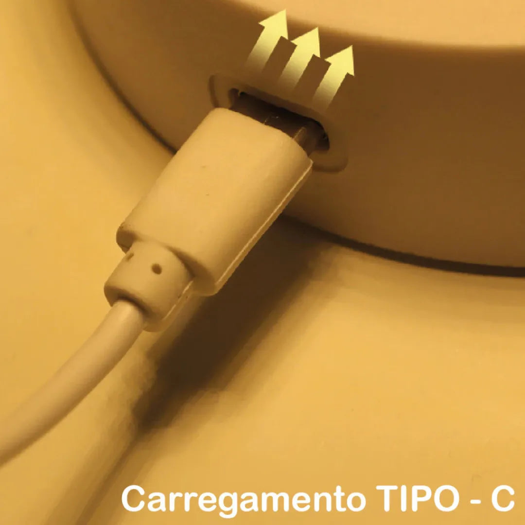 Abajur LED Recarregável Retrátil - Lúmine - Dourado · 1 unidade - Imagem 4