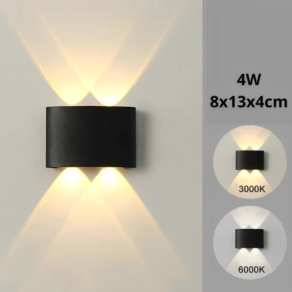 Luminária Arandela de Parede em Led - Preto 8W / Amarela (3500K) - Imagem 8