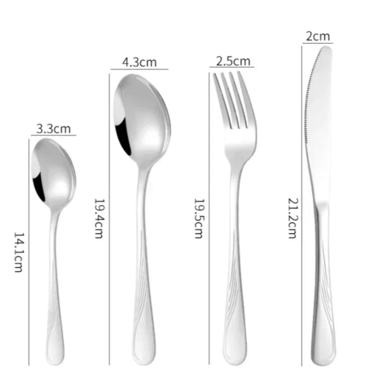 Jogo de Talheres Faqueiro Inox Premium - 24 peças - Imagem 3
