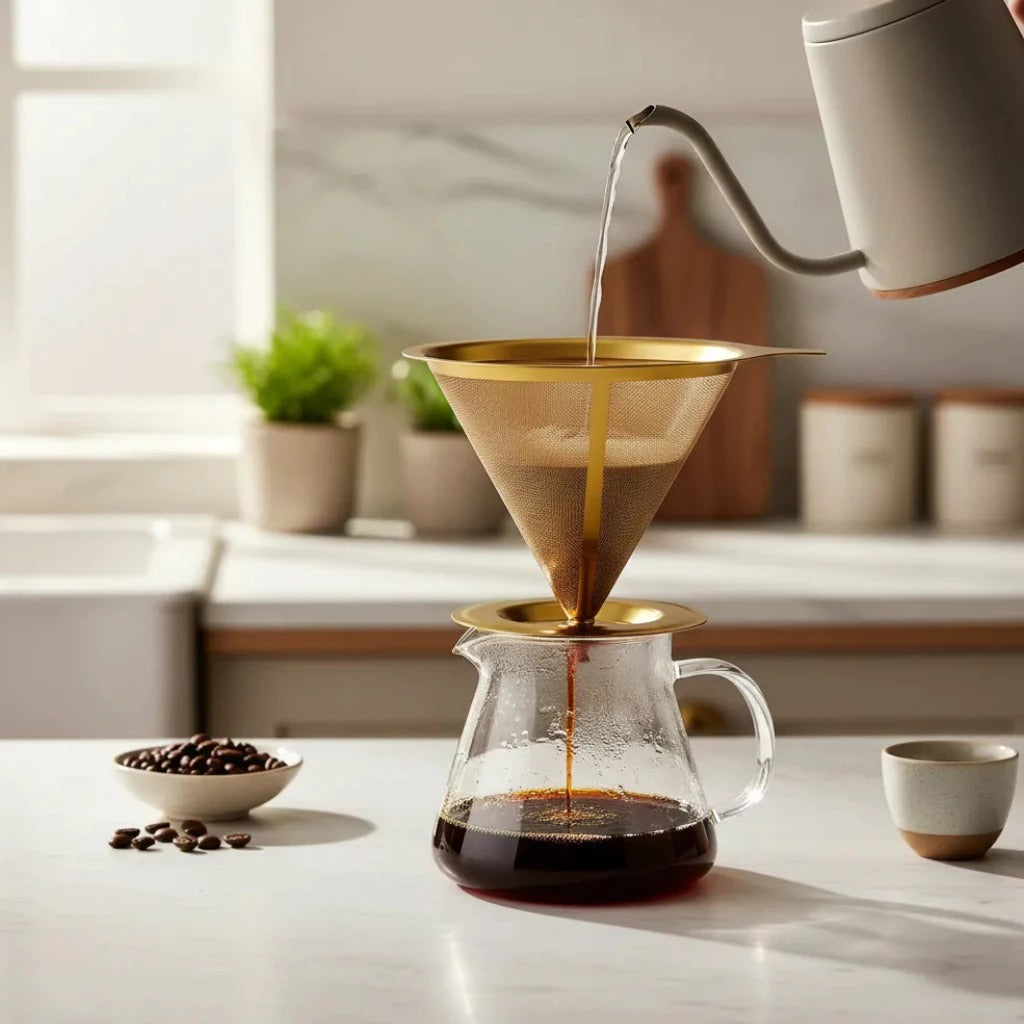 Filtro De Café Reutilizável De Inox - Prata · Tamanho 102 - Imagem 10