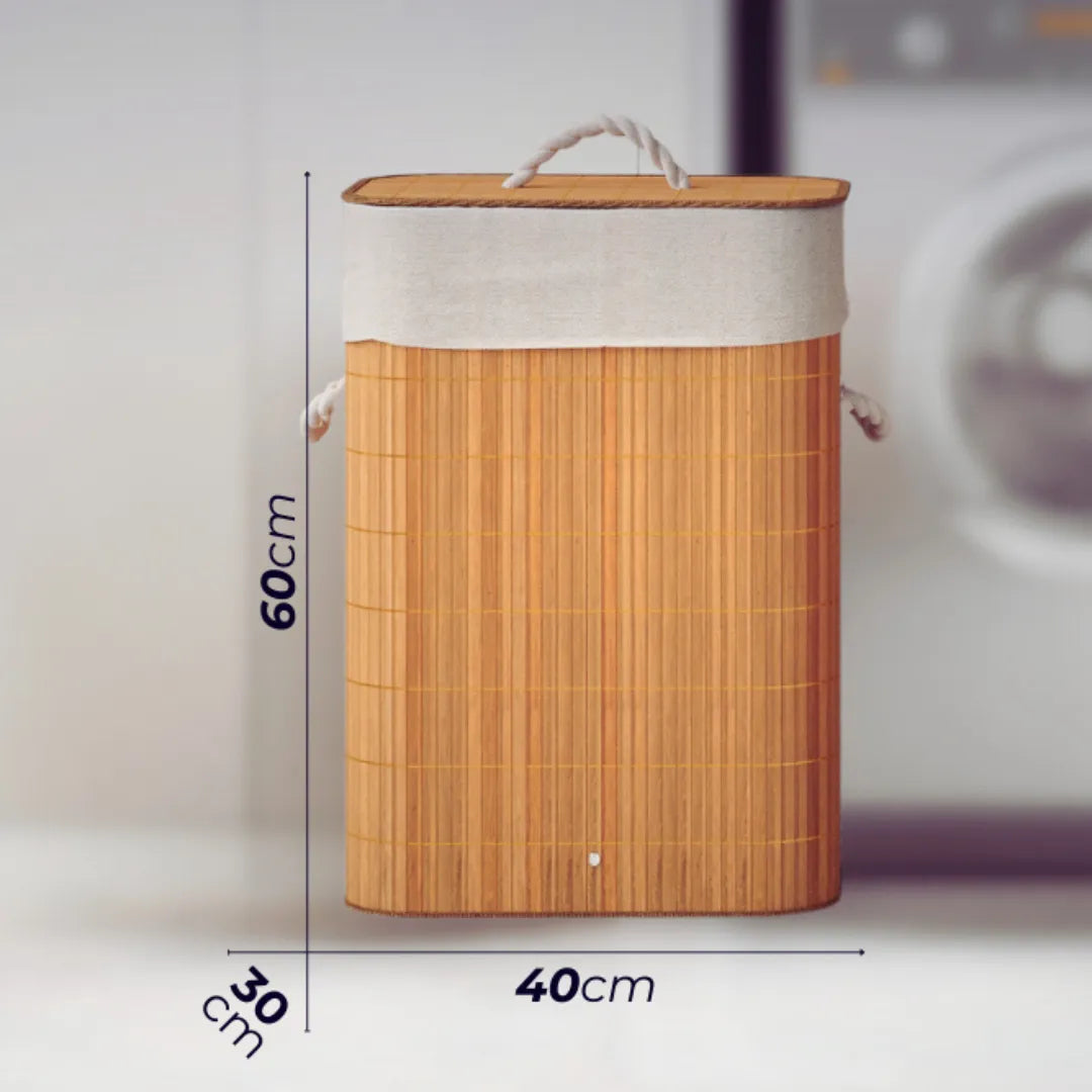 Cesto De Roupa Suja - Linha Eco Bambu - 30 litros - Imagem 5