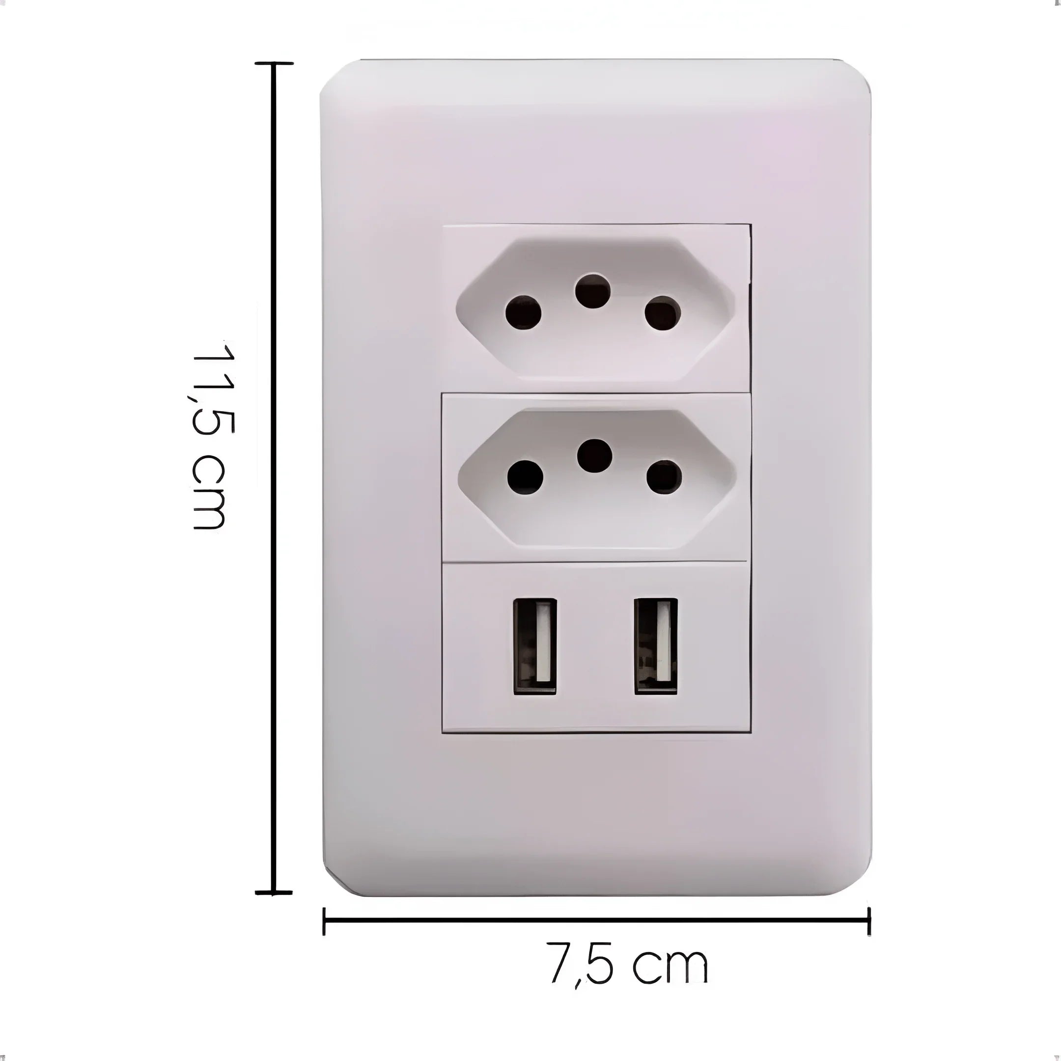 Tomada Dupla com entrada USB - 1 unidade - Imagem 4