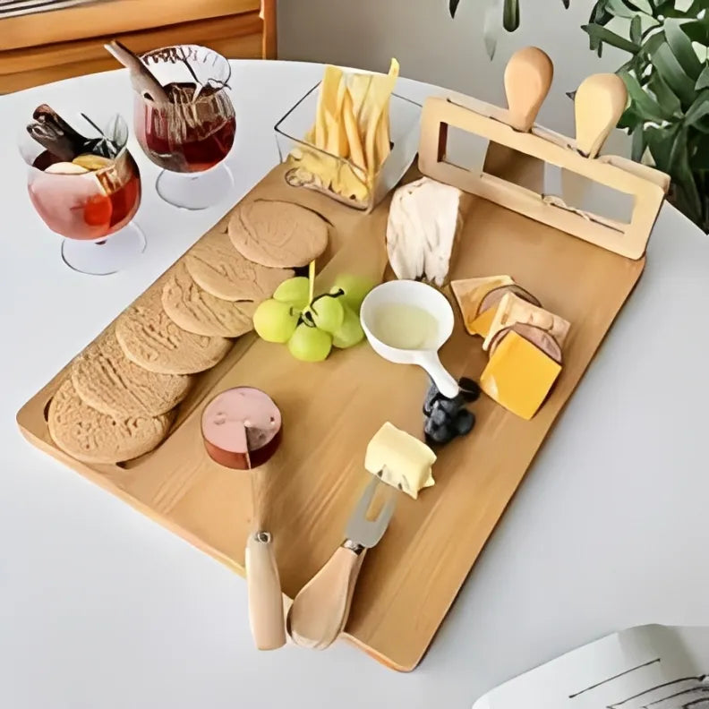 Tábua de Queijos e Frios + Kit Espátulas - Coleção Noite Réveillon - Tábua + 2 espátulas - Imagem 3